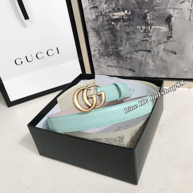 Gucci經典女士皮帶 古奇Maccarone腰帶  jjp1307